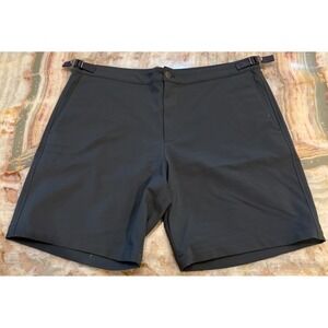 Proof Mens 9" Chino Shorts Black Performance Stretch Adjustable Waist Size 38